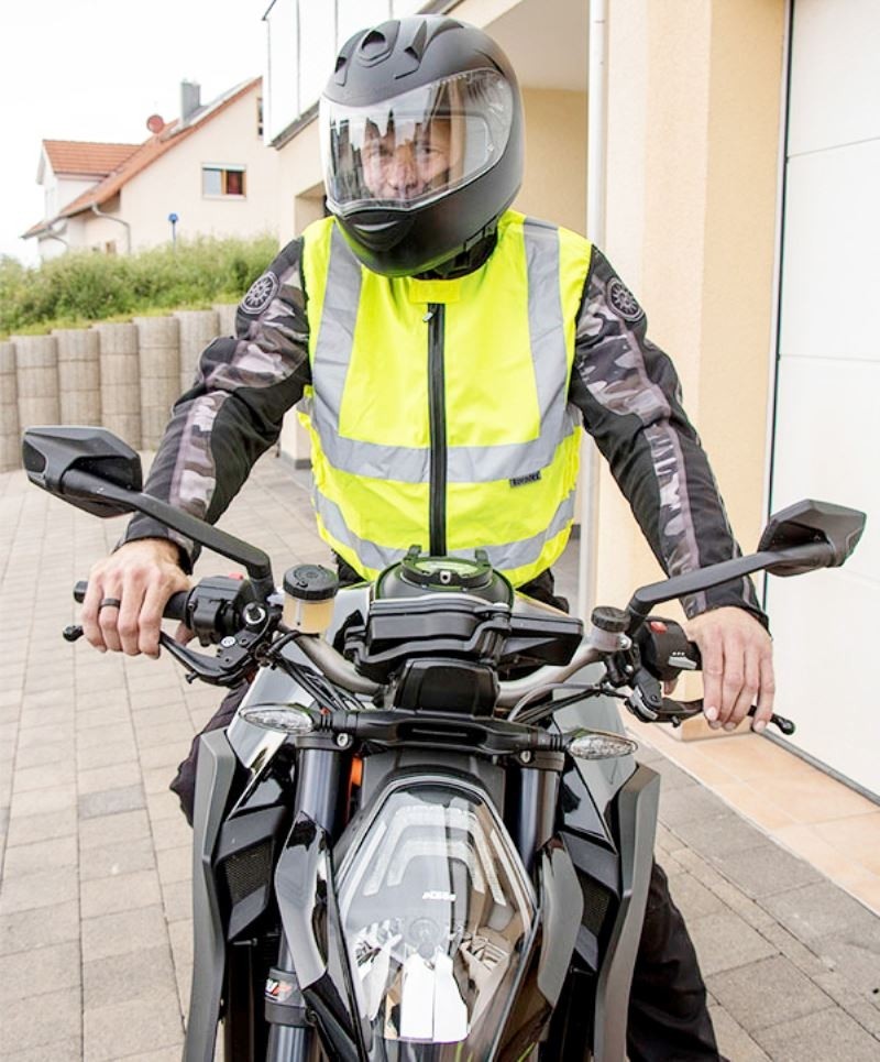 Biker Safety Vest EN ISO 20471 Korntex KXMOTOG